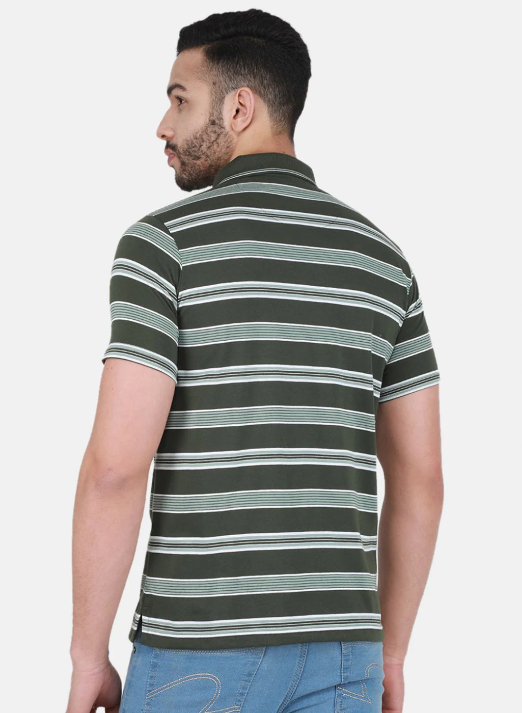 Men Olive Printed T-Shirt - Image 3
