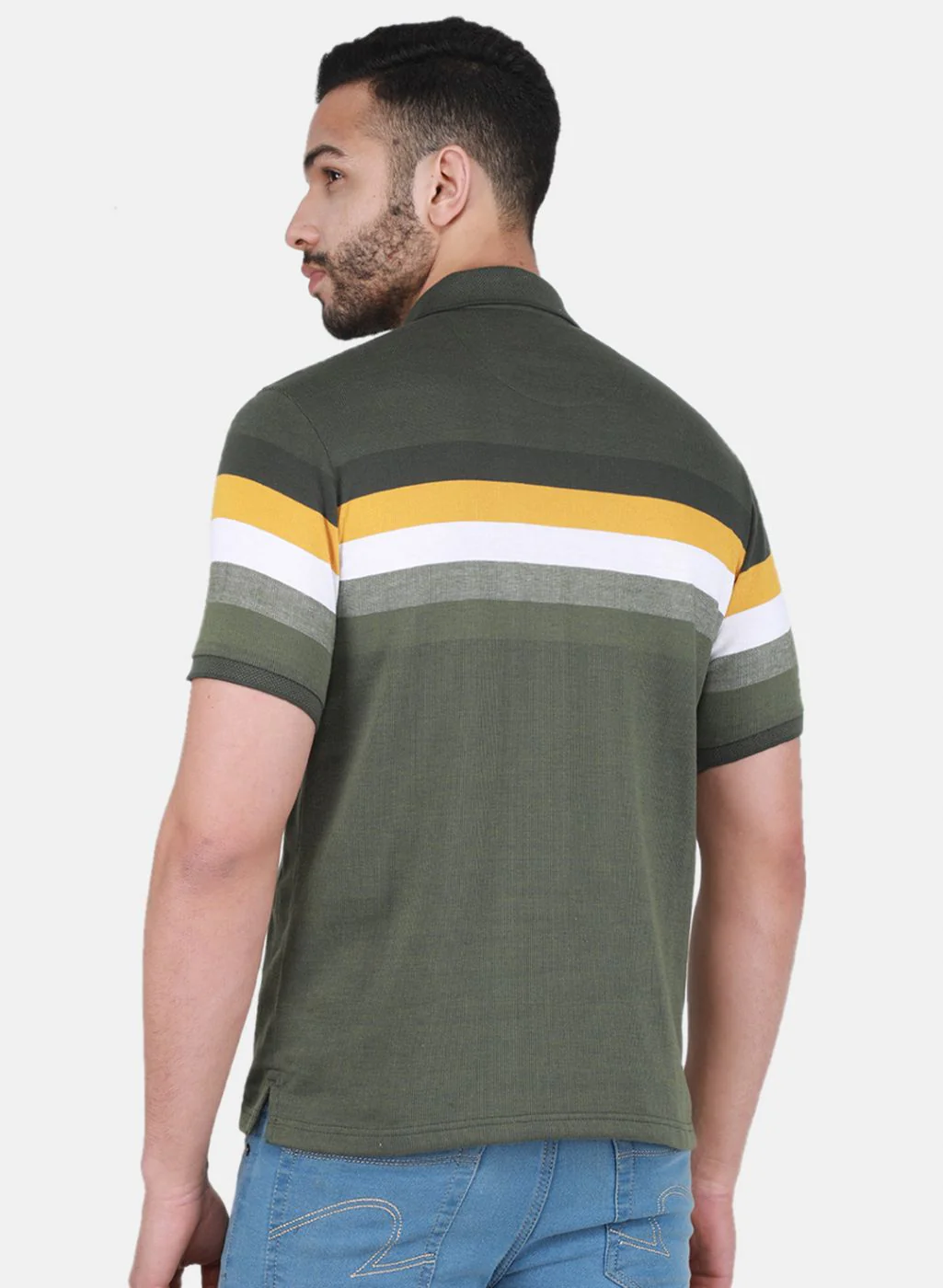 Men Olive Printed T-Shirt - Image 3