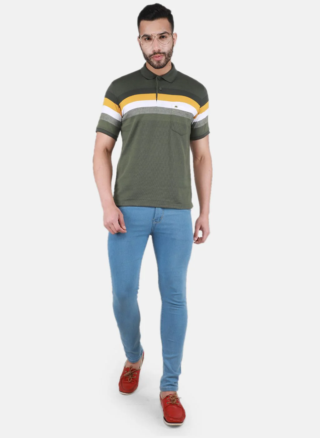 Men Olive Printed T-Shirt - Image 4