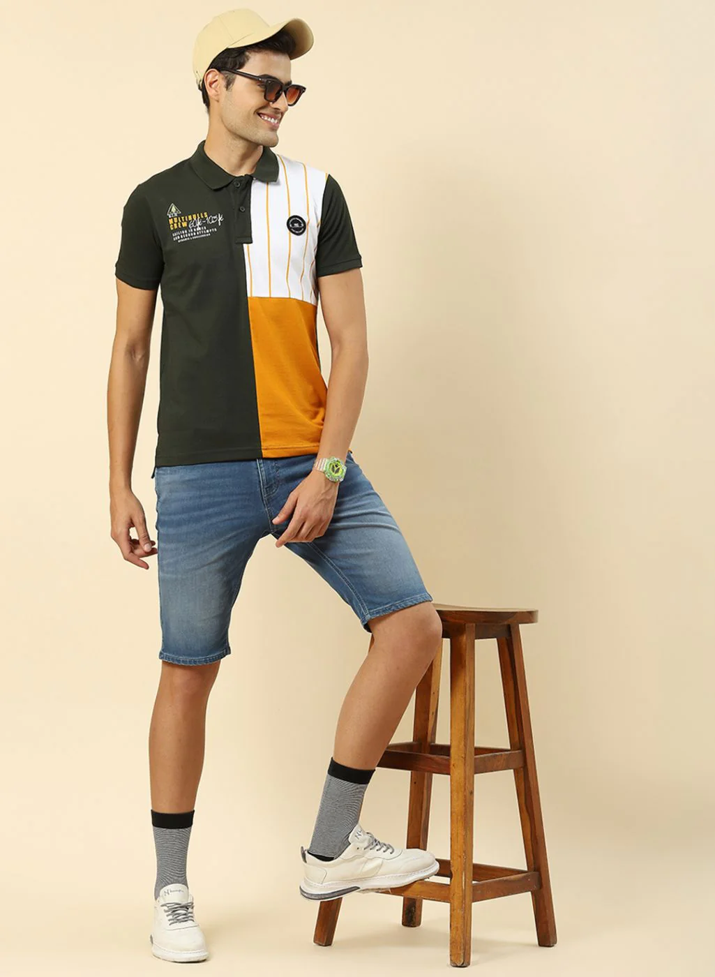 Men Olive Printed T-Shirt - Image 5
