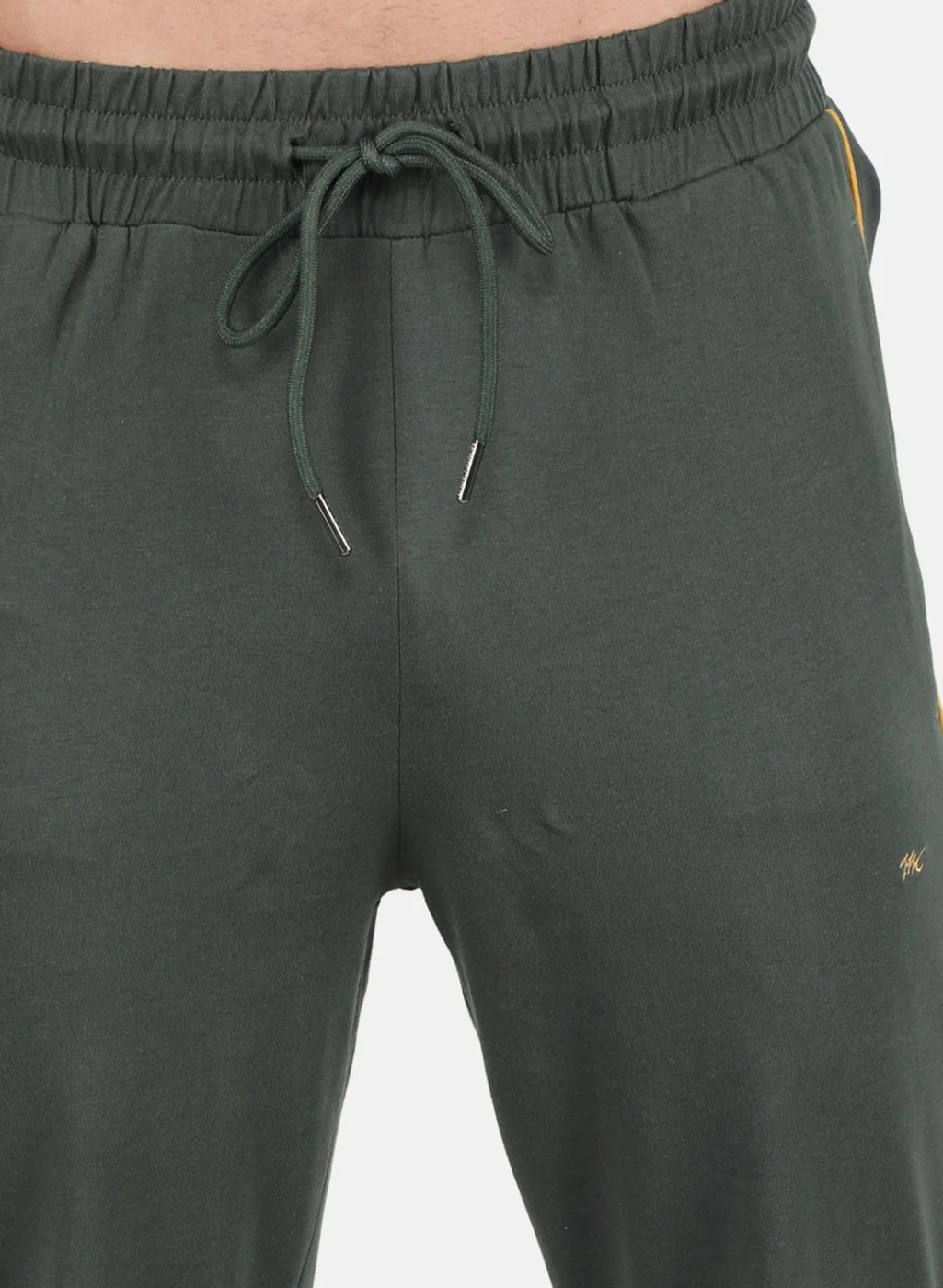Men Olive Solid Lower Set - Image 5