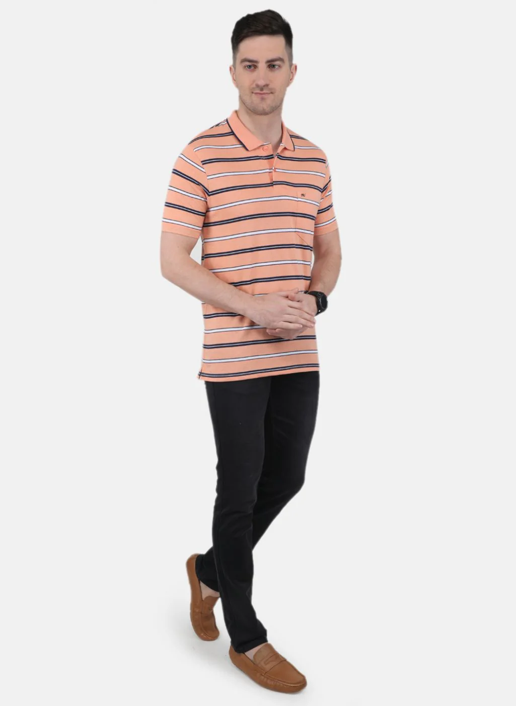Men Peach Printed T-Shirt - Image 4