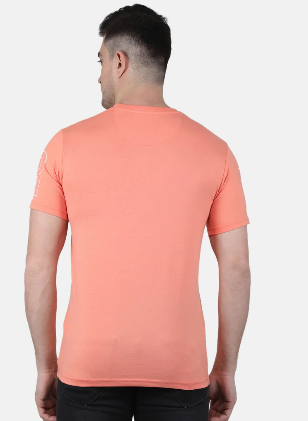 Men Peach Printed T-Shirt - Image 3