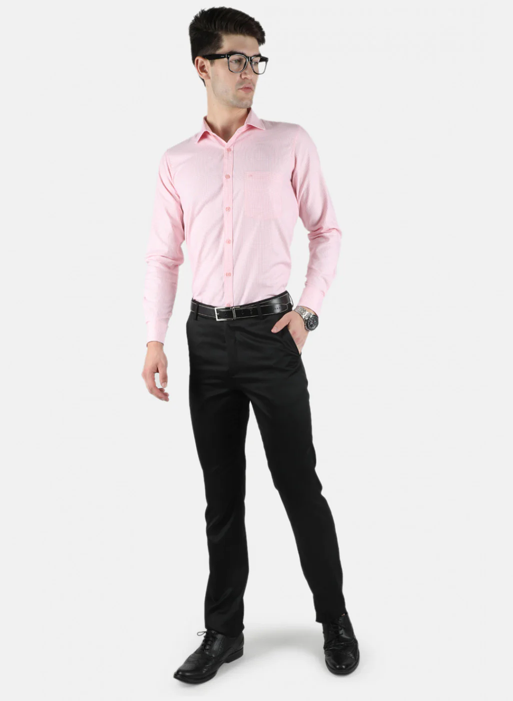 Men Pink Printed Shirt - Image 4