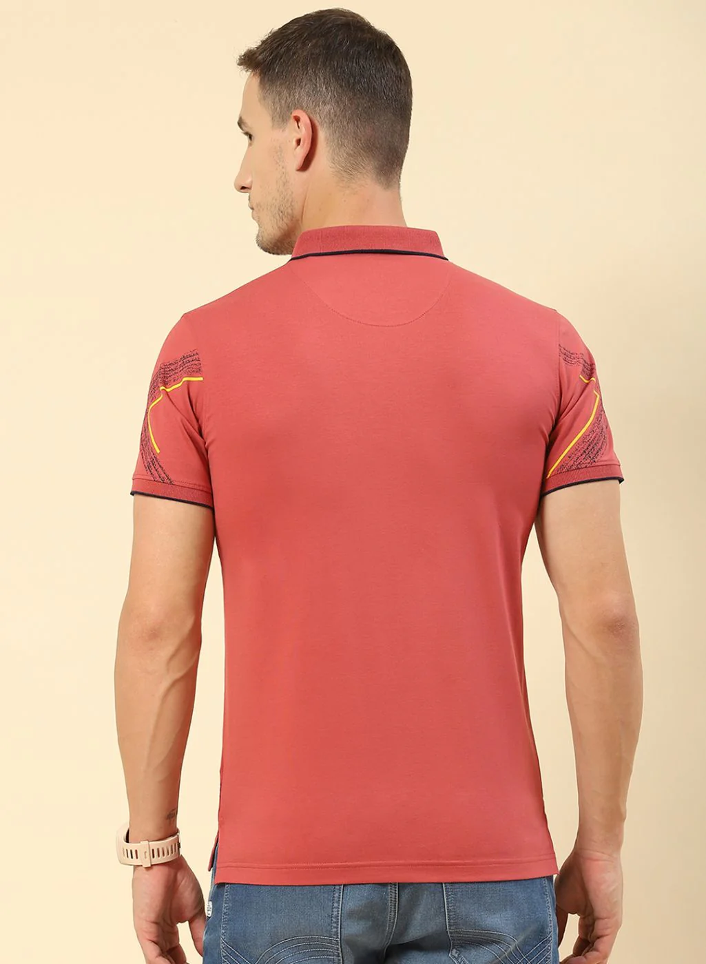 Men Pink Printed T-Shirt - Image 4