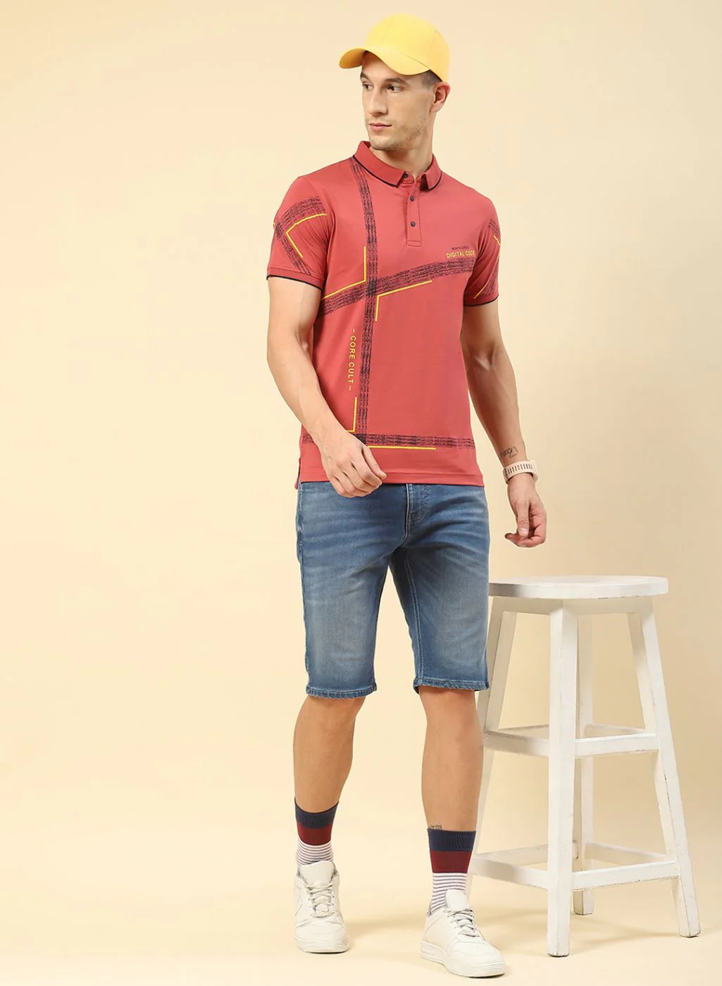 Men Pink Printed T-Shirt - Image 5
