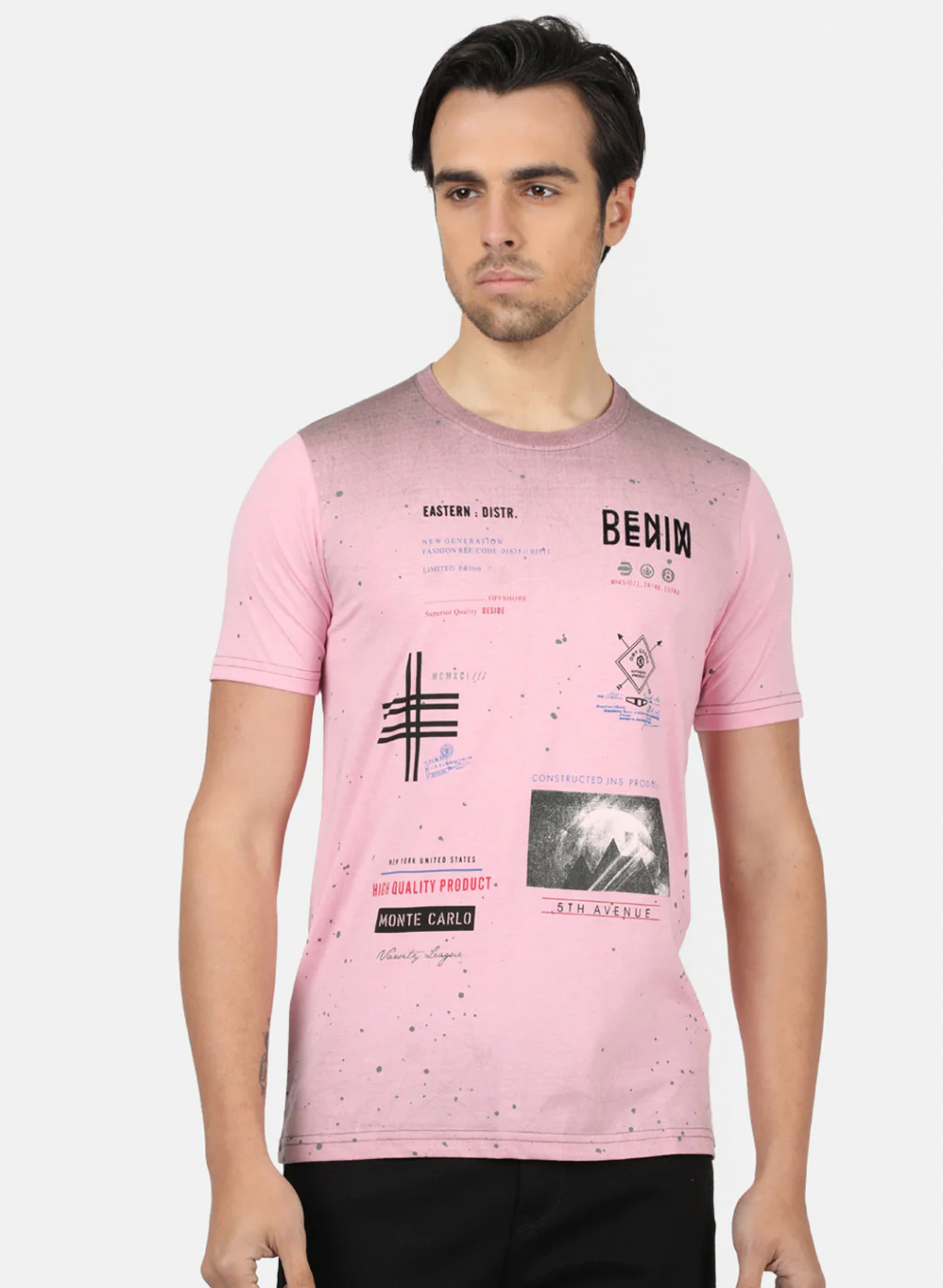 Men Pink Printed T-Shirts - Image 6