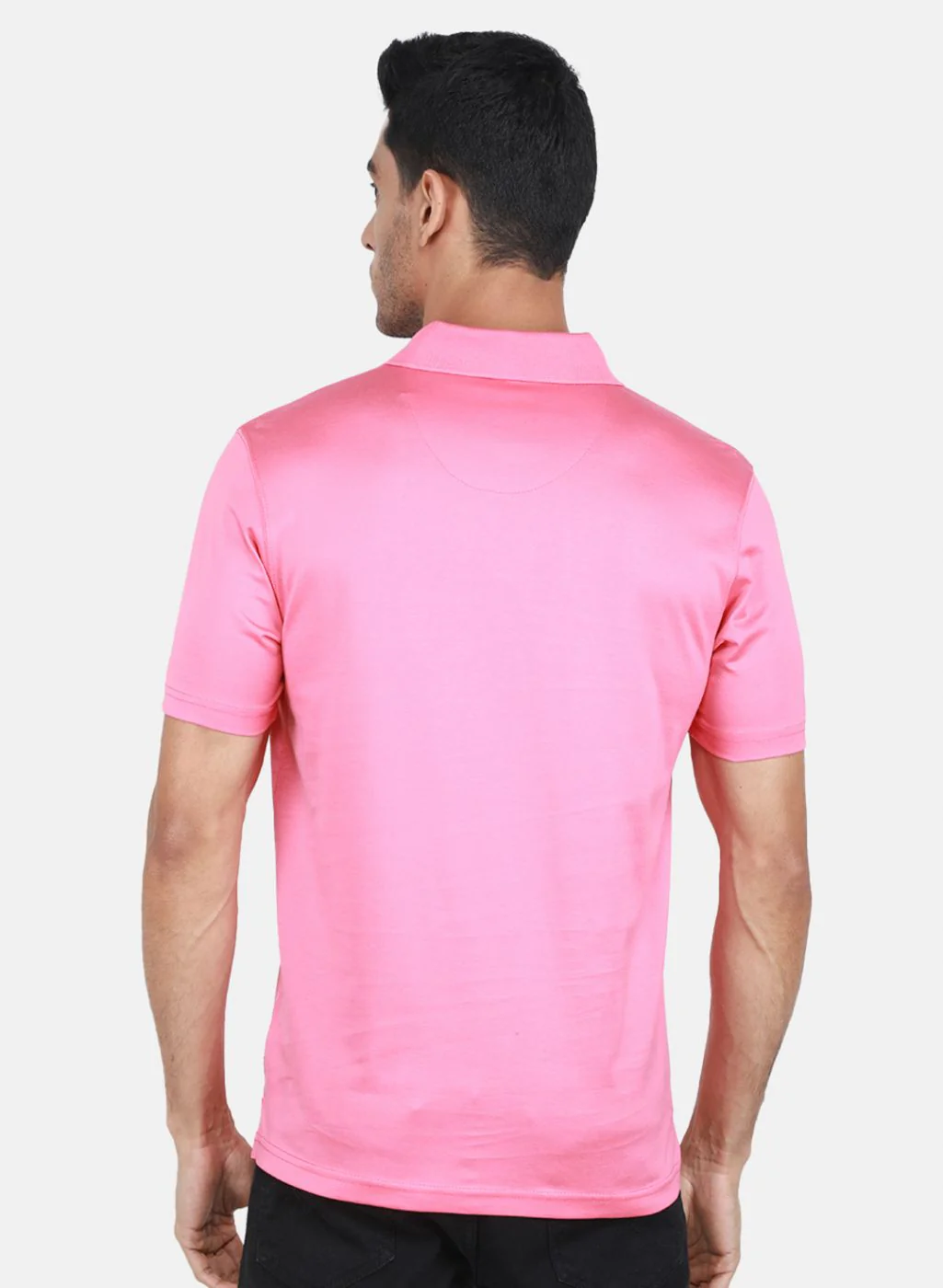 Men Pink Solid T-Shirt - Image 3