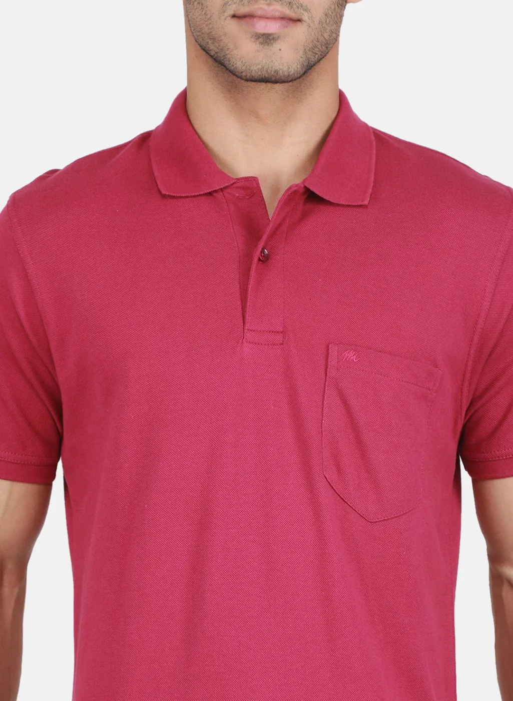 Men Pink Solid T-Shirt - Image 5