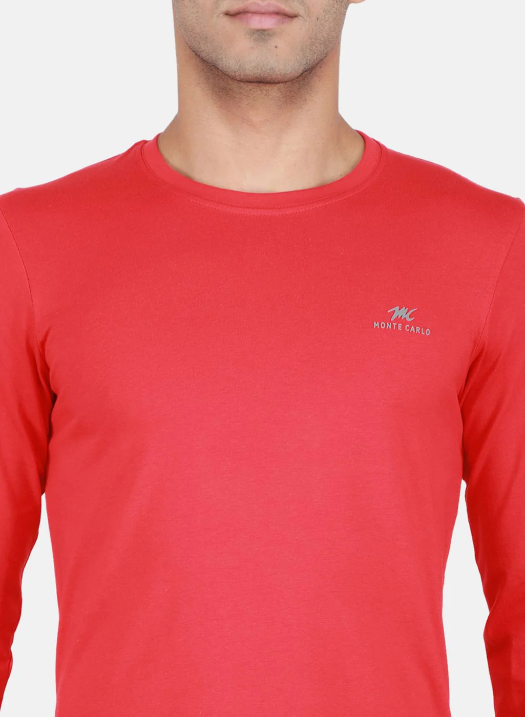 Men Red & Olive Solid T-Shirt - Image 6
