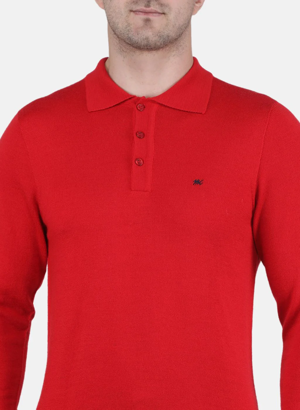Men Red Solid T-Shirt - Image 5