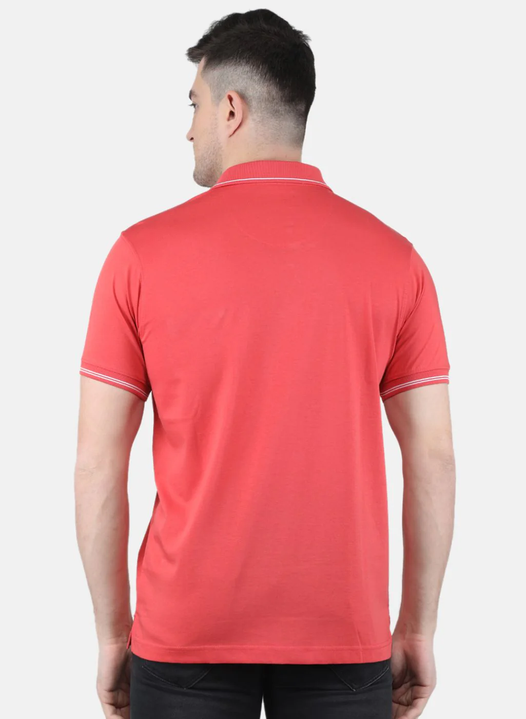 Men Red Solid T-Shirt - Image 3