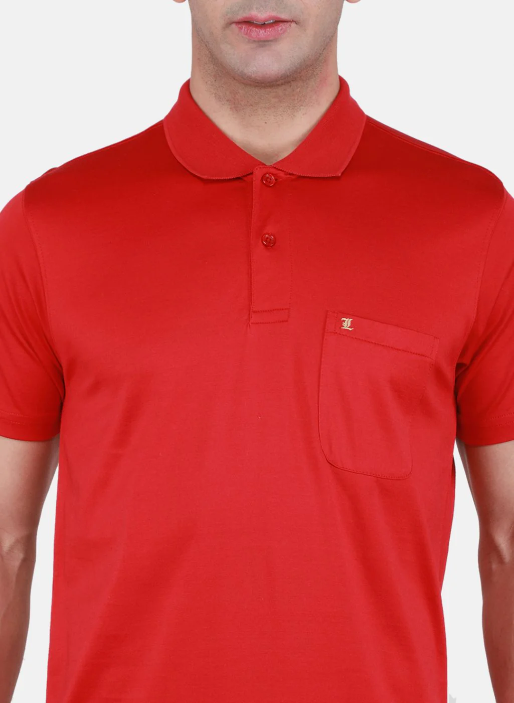 Men Red Solid T-Shirt - Image 5