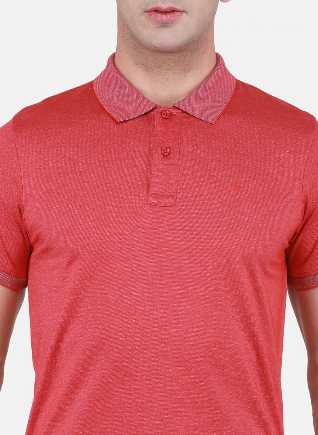 Men Rust Orange Solid T-Shirt - Image 5