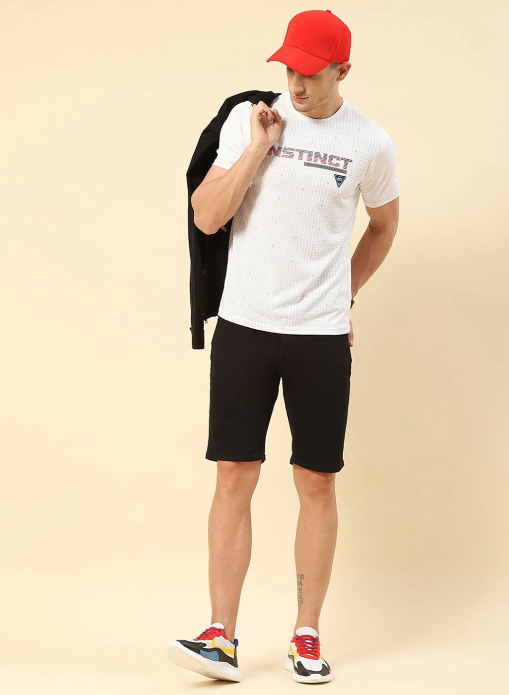 Men White Printed T-Shirt - Image 2