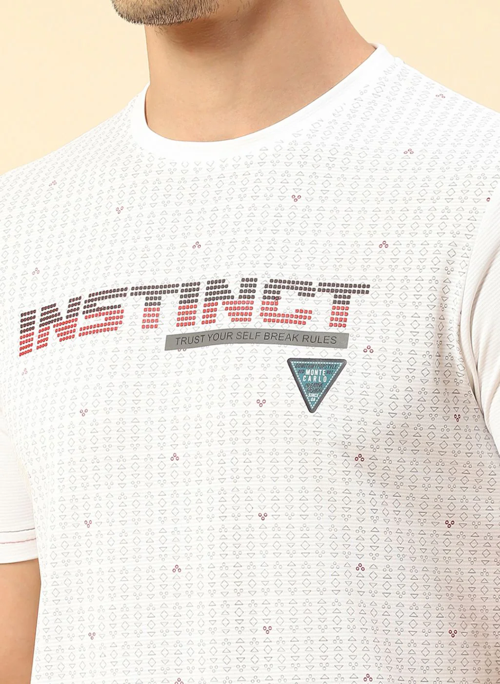 Men White Printed T-Shirt - Image 6
