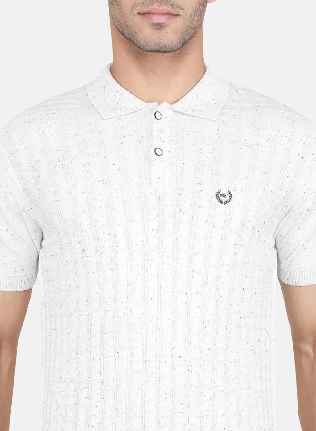 Men White Solid T-Shirt - Image 5