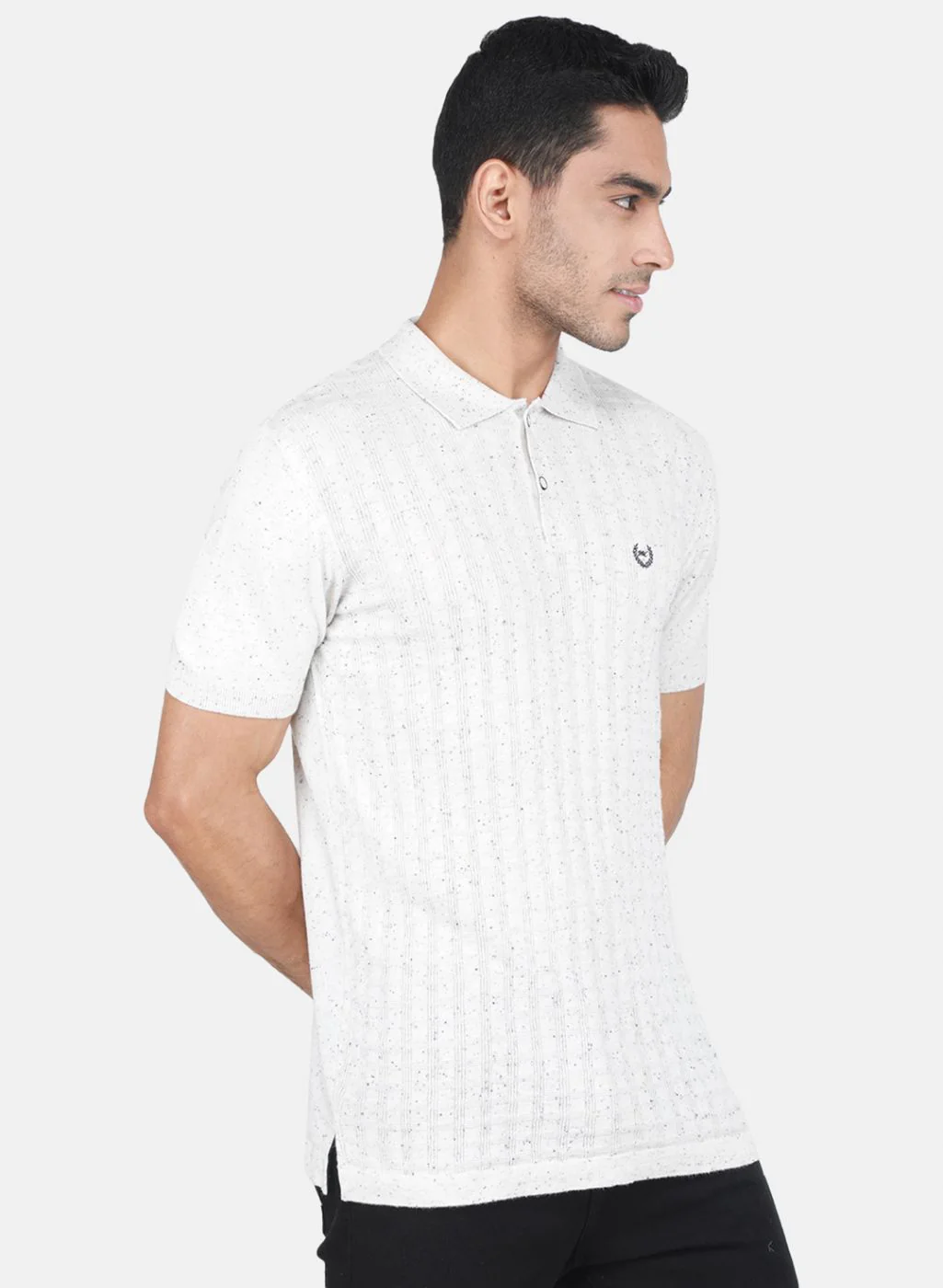 Men White Solid T-Shirt - Image 6