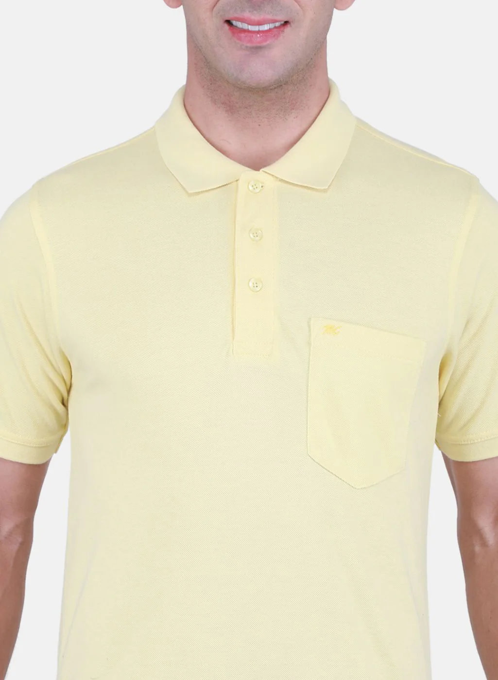 Men Yellow Solid T-Shirt - Image 5