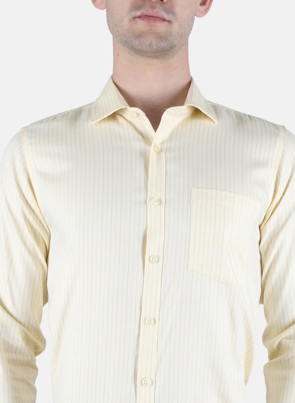 Men Yellow Stripe Shirt - Image 5