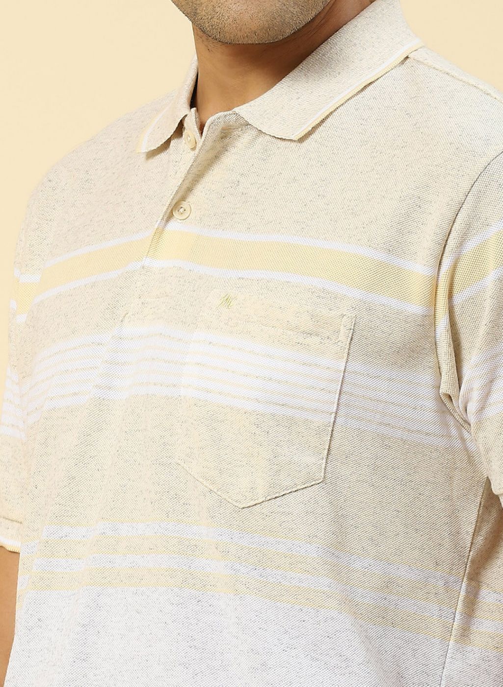 Men Yellow Stripe T-Shirt - Image 6