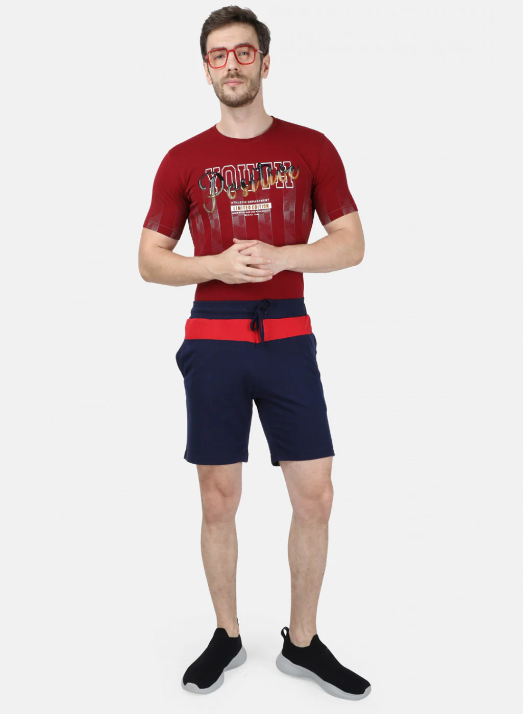 Mens Blue Plain Bermuda - Image 4
