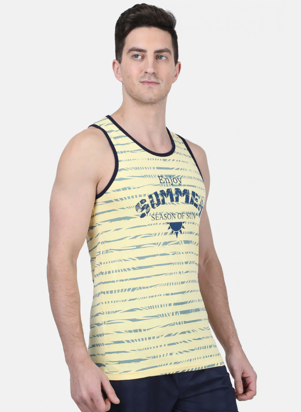 Mens Yellow Printed T-Shirt - Image 6