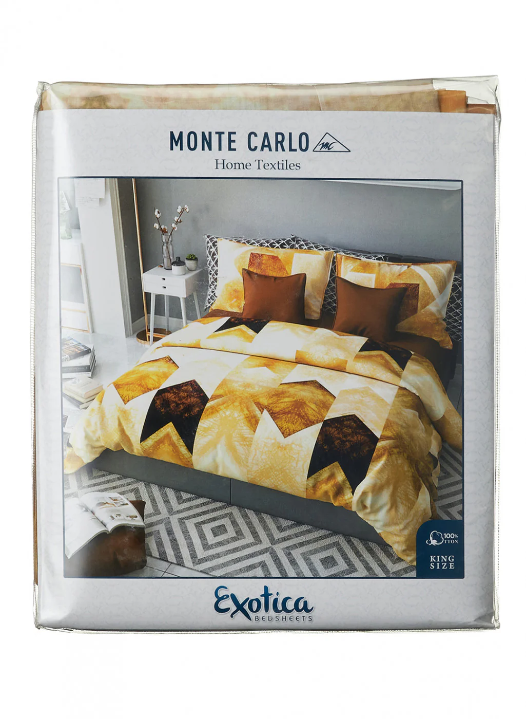 Multi Color 200 TC Bedsheet with 2 Pillow Covers - Image 2