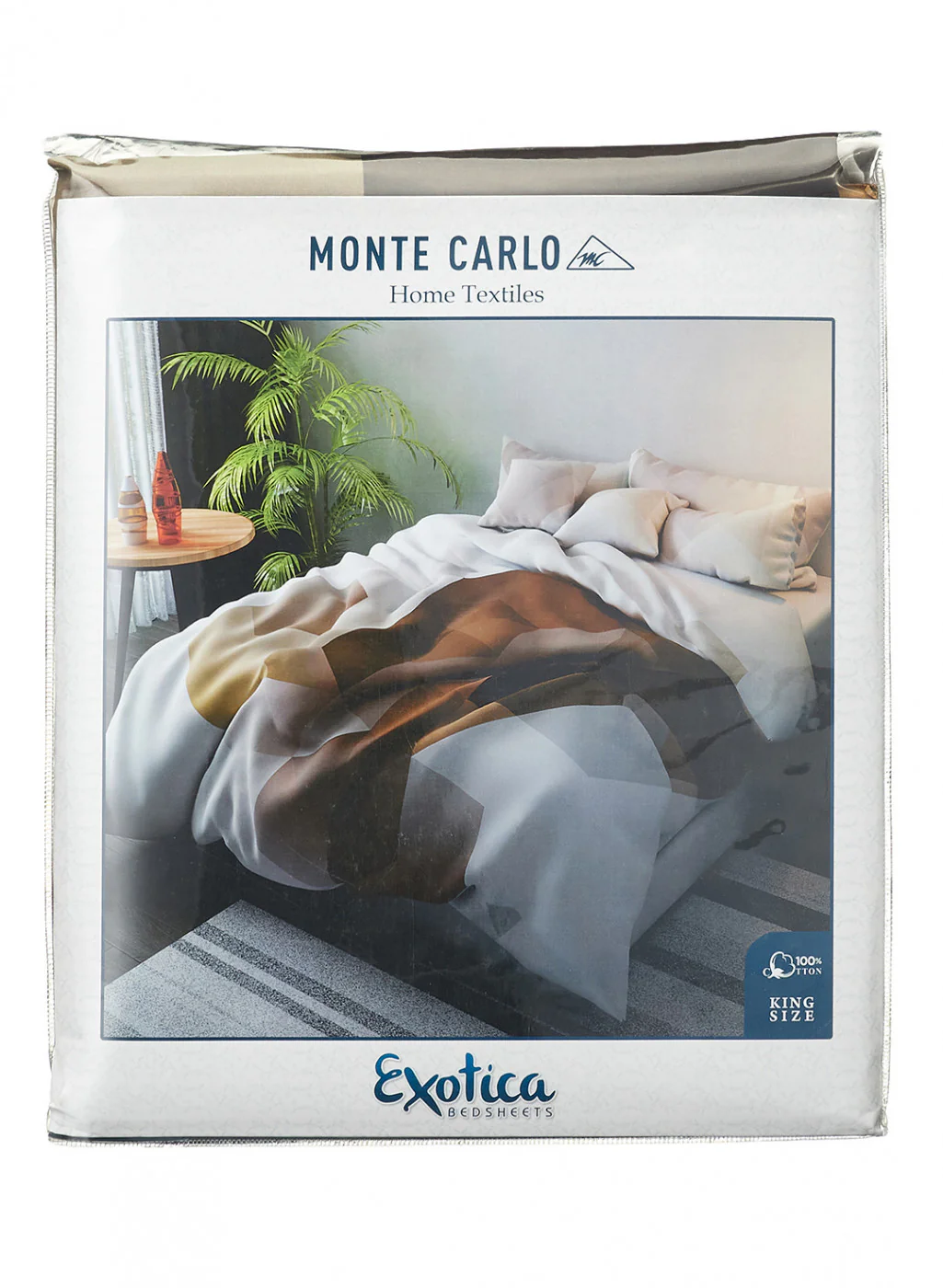 Multi Color 200 TC Bedsheet with 2 Pillow Covers - Image 2