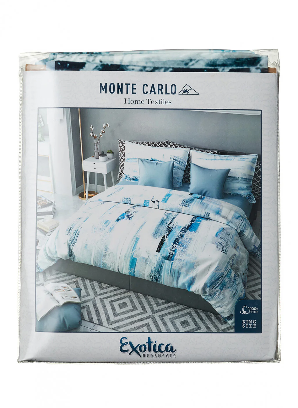 Multi Color 200 TC Bedsheet with 2 Pillow Covers - Image 2