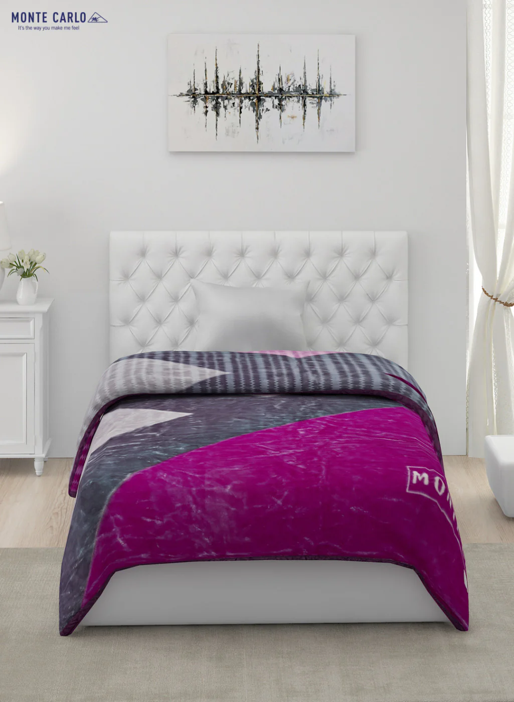 Printed Mink Single Blanket for Heavy Winter -2 Ply - Image 2