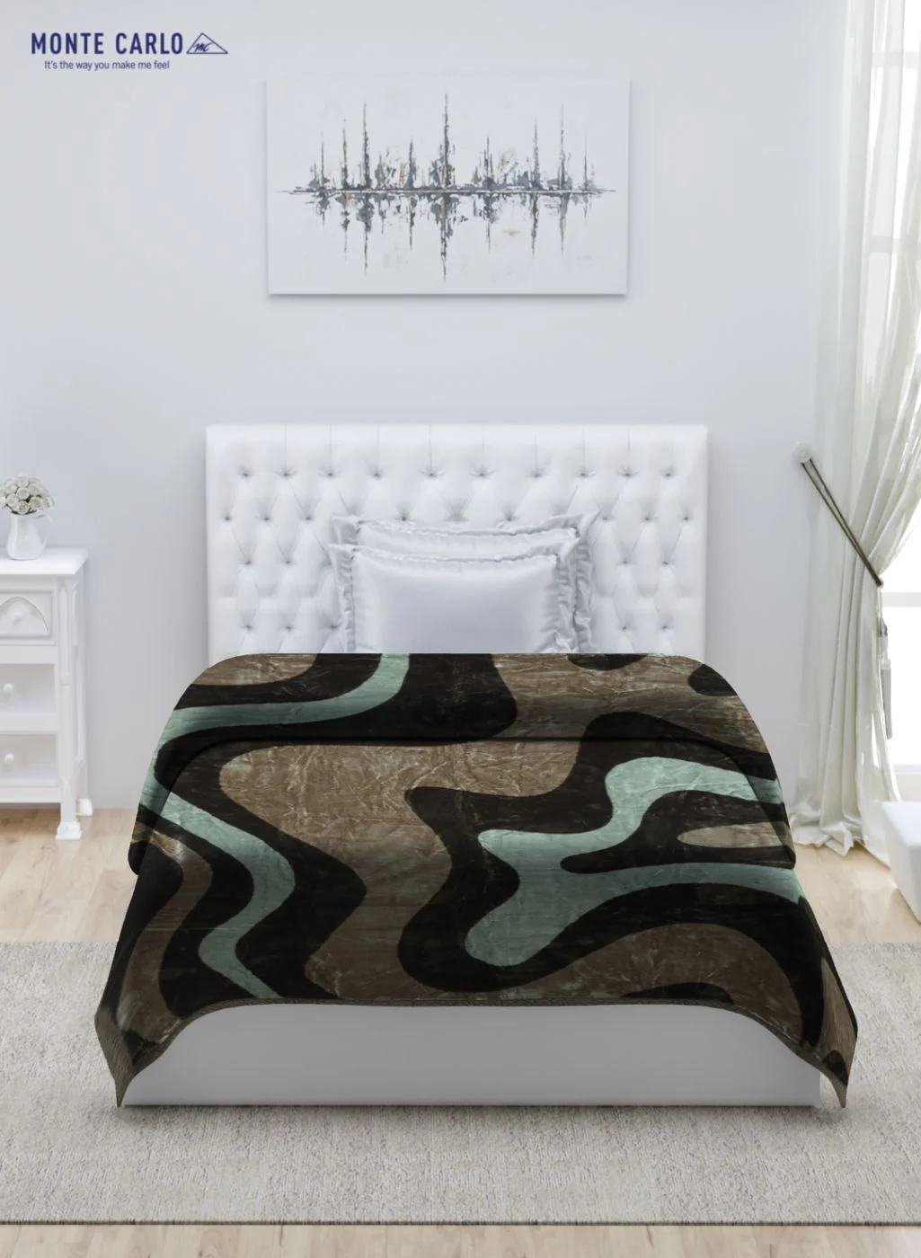 Printed Mink Single Blanket for Mild Winter - 2 Ply - Image 3