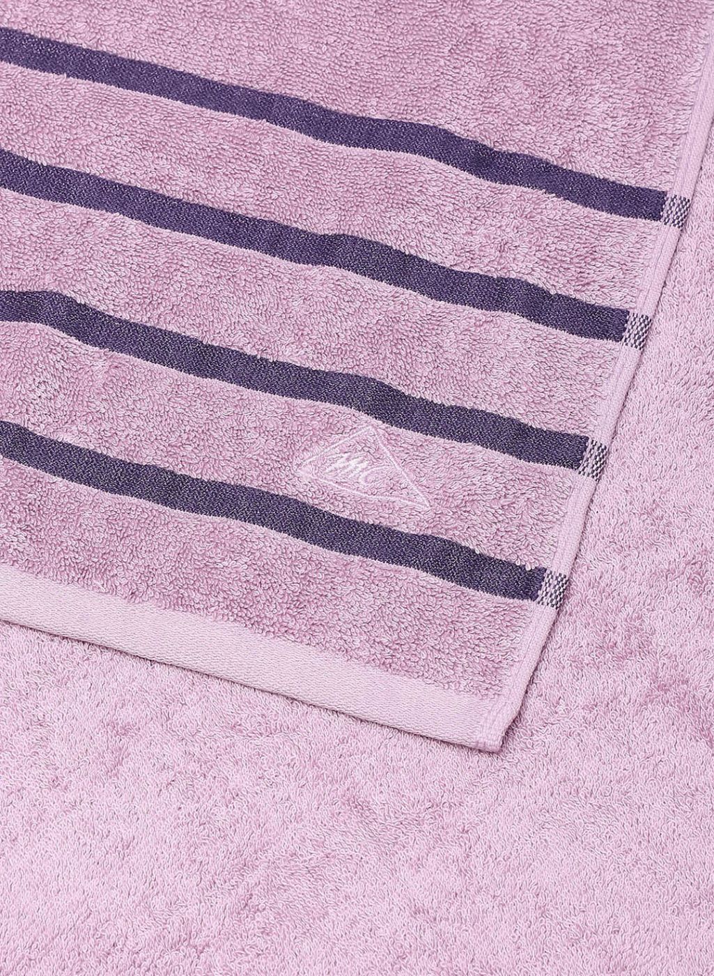 Purple & Pink Cotton 525 GSM Bath Towel (Pack of 2) - Image 3
