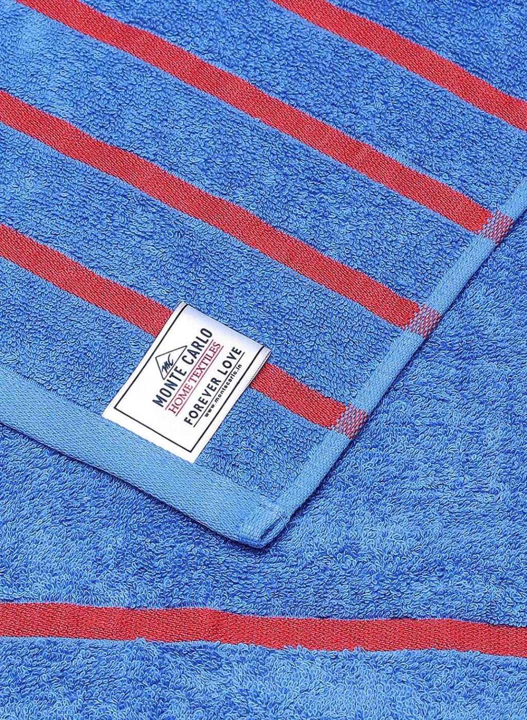 Red & Blue Cotton 525 GSM Bath Towel (Pack of 2) - Image 6