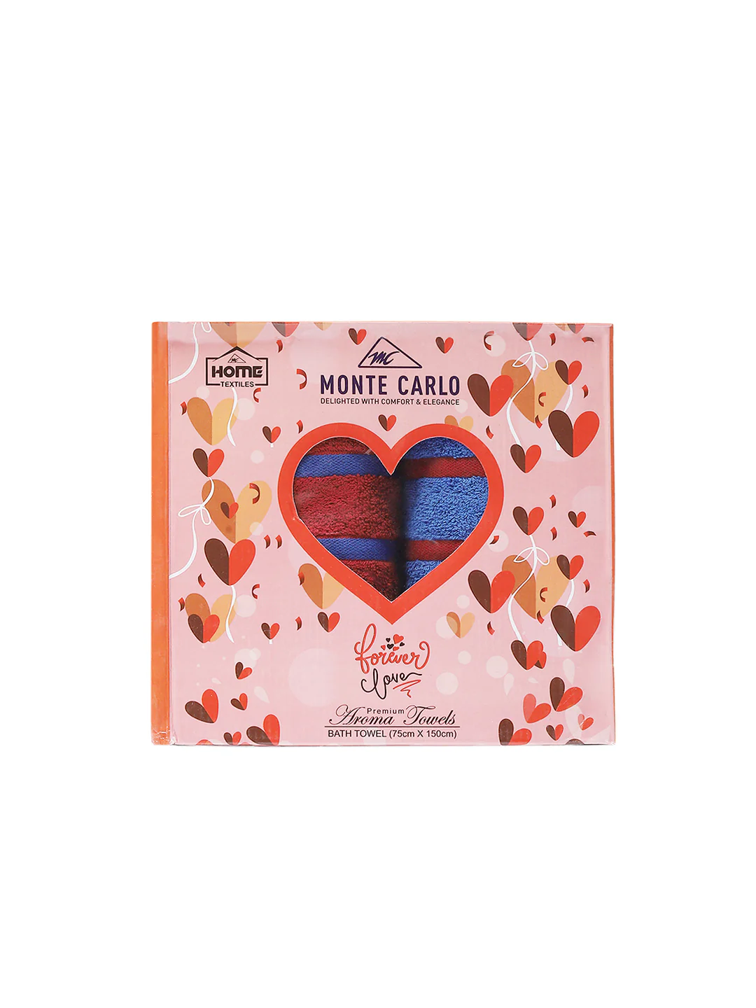 Red & Blue Cotton 525 GSM Bath Towel (Pack of 2) - Image 8