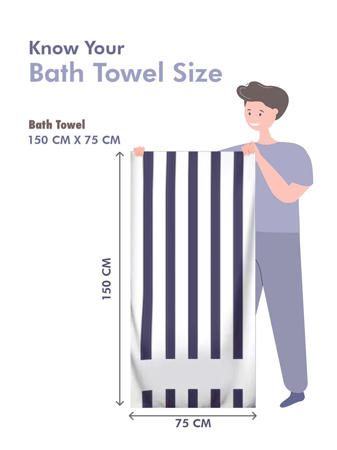 Red & Blue Cotton 525 GSM Bath Towel (Pack of 2) - Image 9