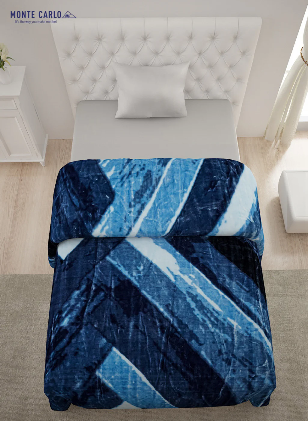 Single Bed Multicolor Mink Blanket - 1 Ply - Image 3