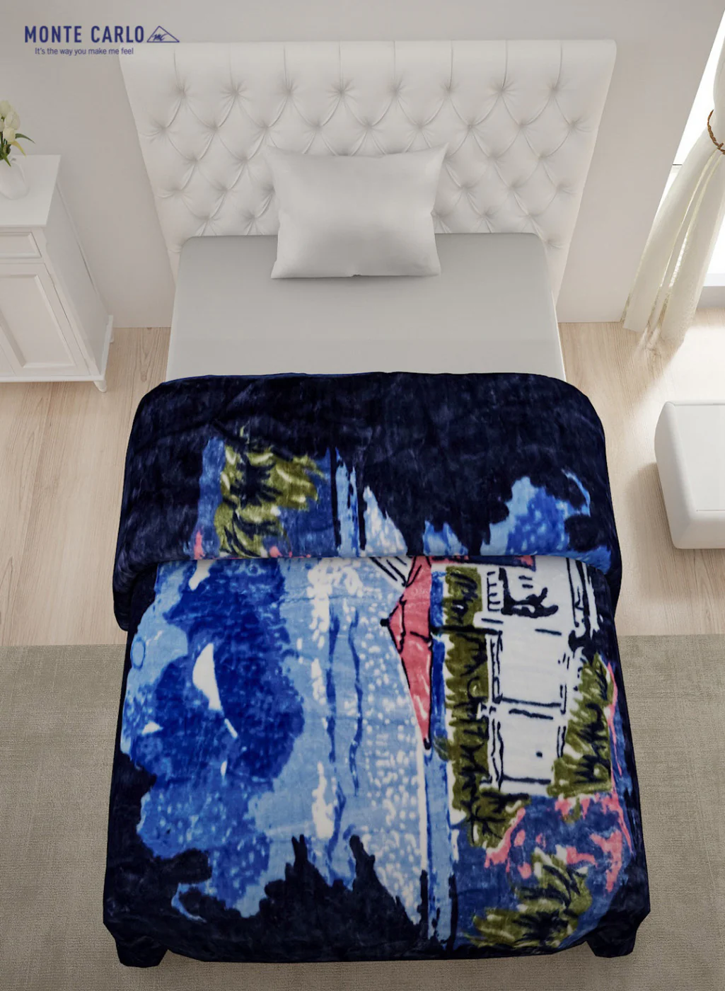 Single Bed Multicolor Mink Blanket - 1 Ply - Image 3