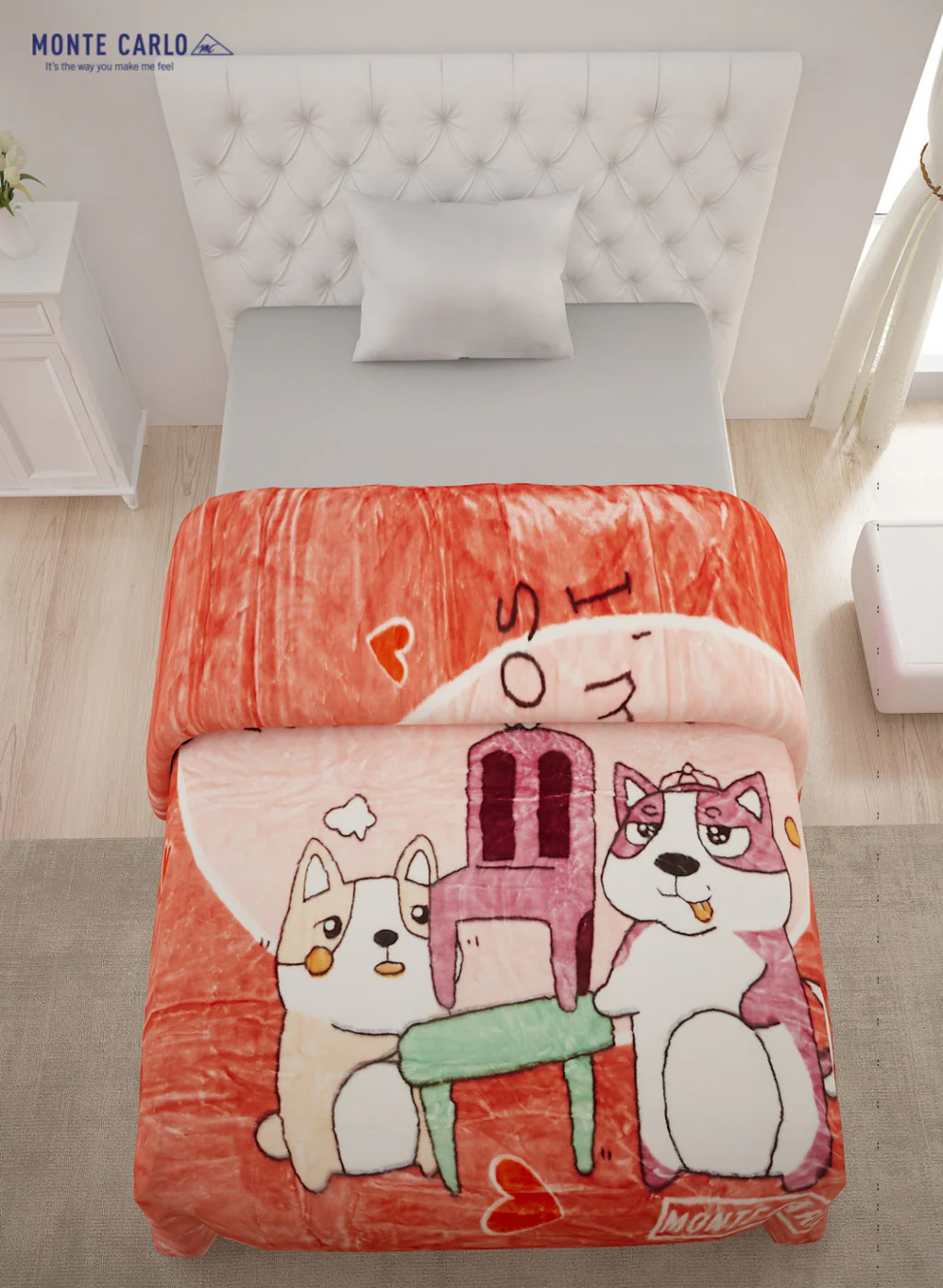 Single Bed Multicolor Mink Blanket - 2 Ply - Image 3