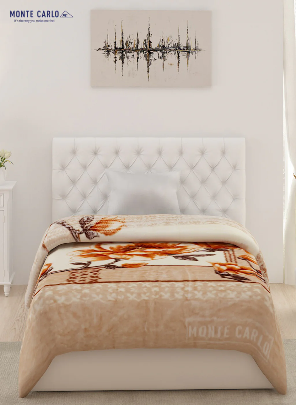 Single Bed Multicolor Mink Blanket - 2 Ply - Image 3