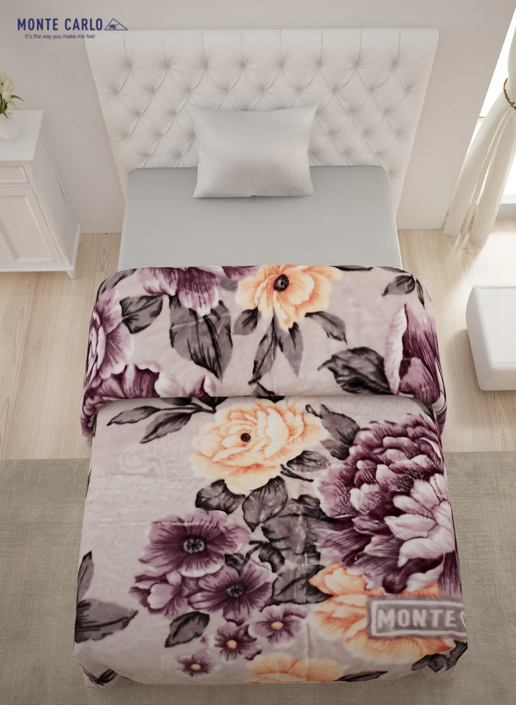 Single Bed Multicolor Mink Blanket - 2 Ply - Image 3