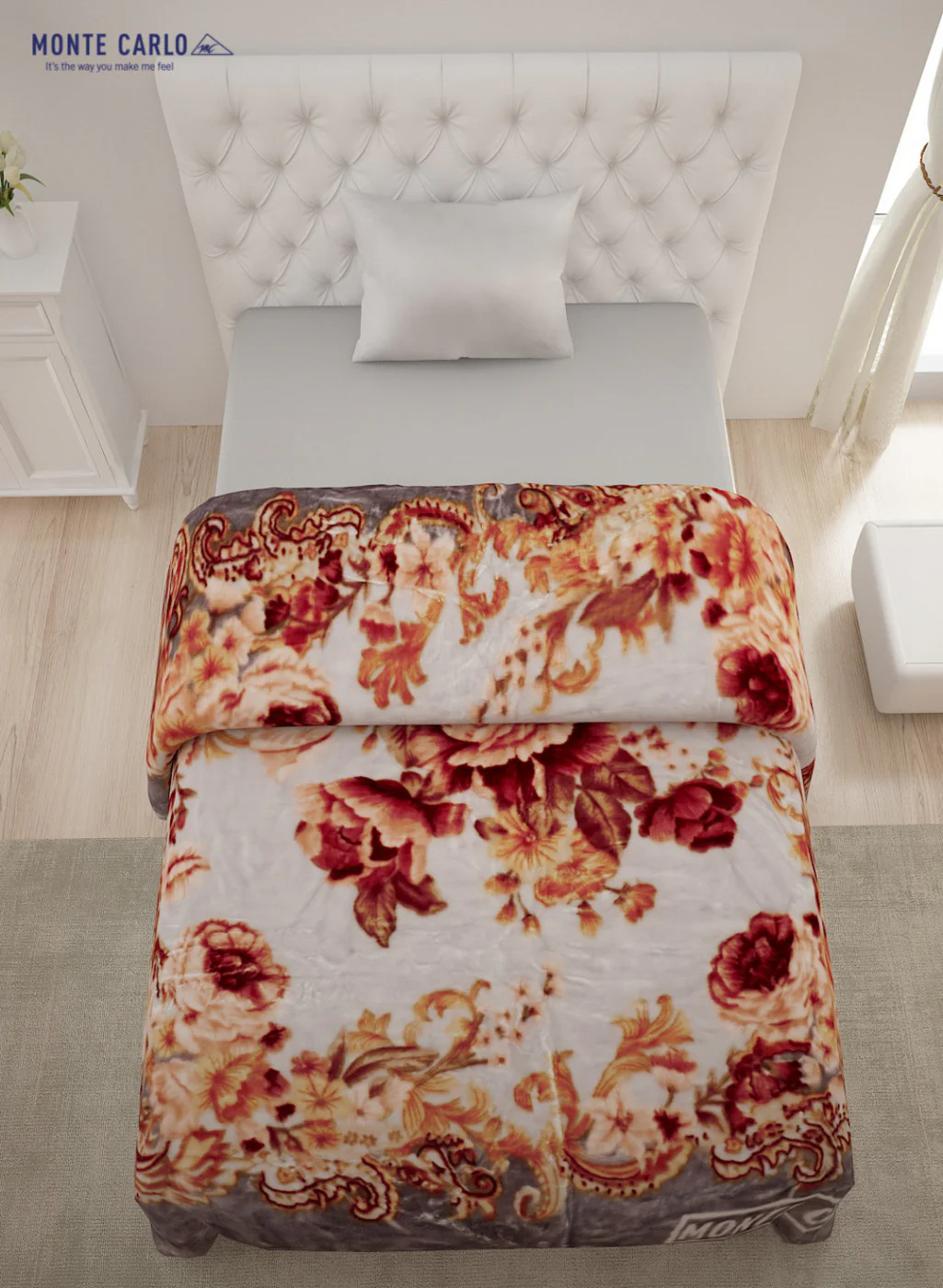 Single Bed Multicolor Mink Blanket - 2 Ply - Image 3
