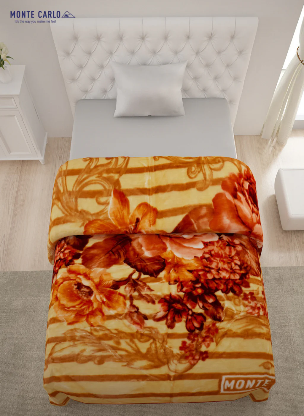 Single Bed Multicolor Mink Blanket - 2 Ply - Image 3