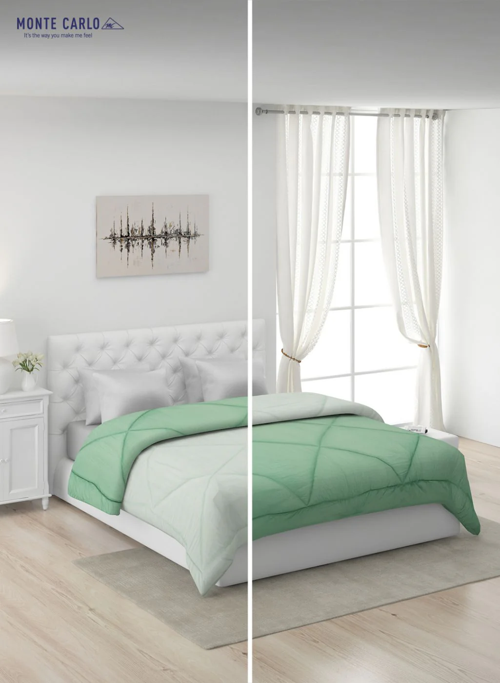 Solid Microfibre Double Comforter for Mild Winter - Image 3