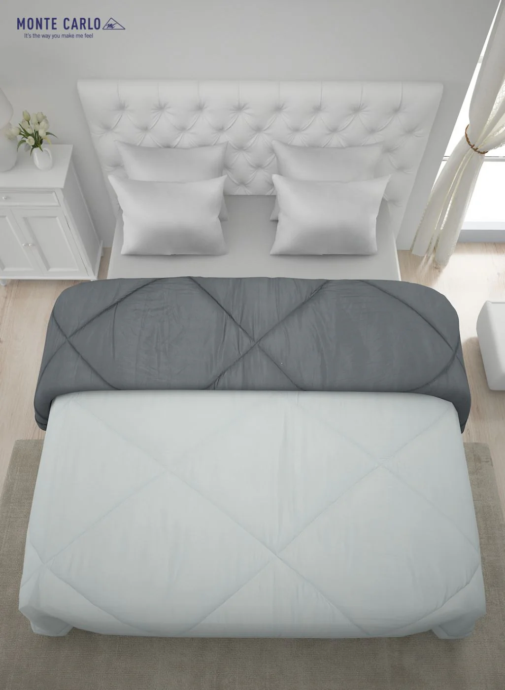Solid Microfibre Double Comforter for Mild Winter - Image 5