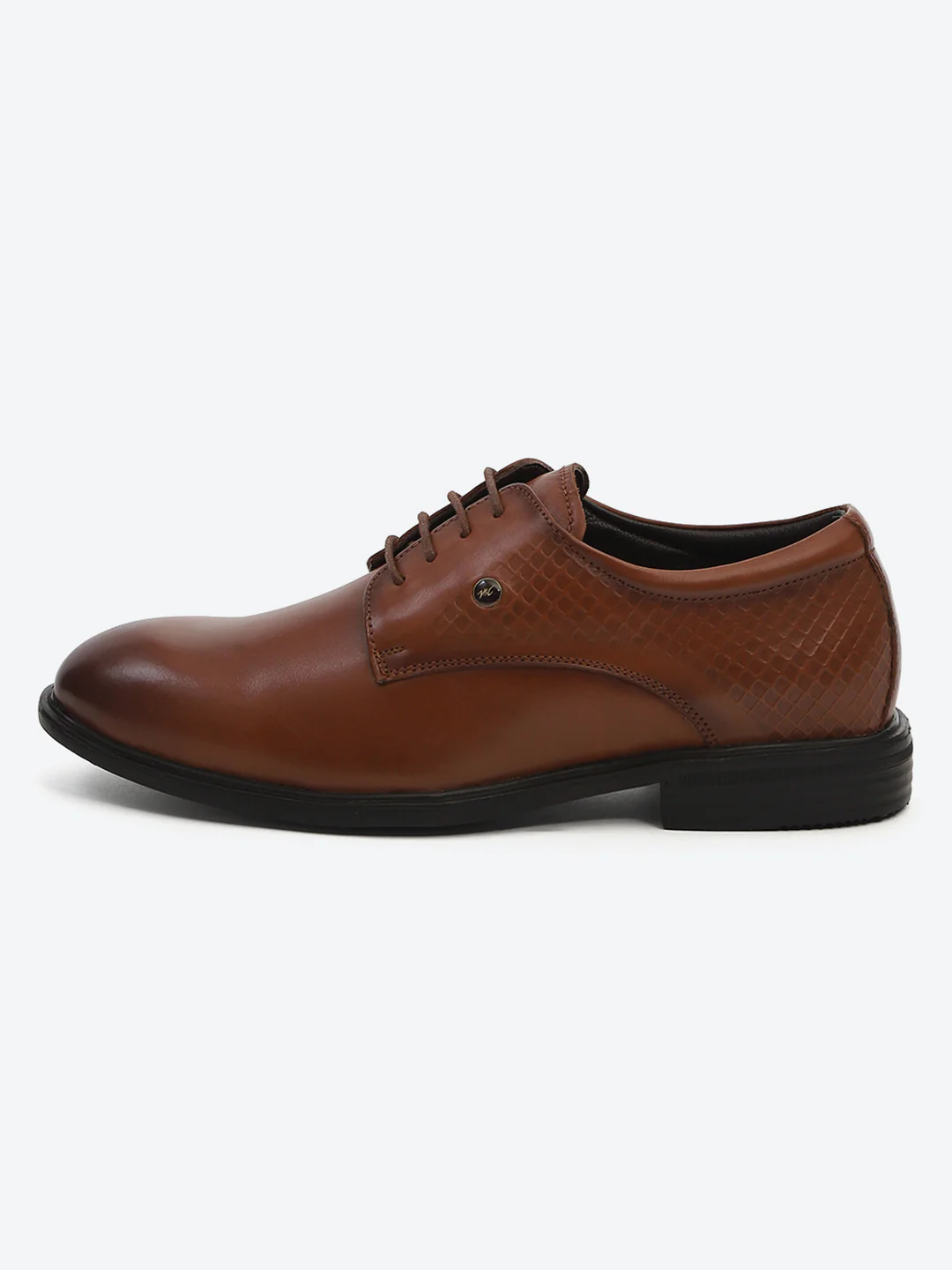 Monte Carlo Tan Polished Finish Formal & Business Lace Up Style Derby Dress Shoes for Men - Image 4