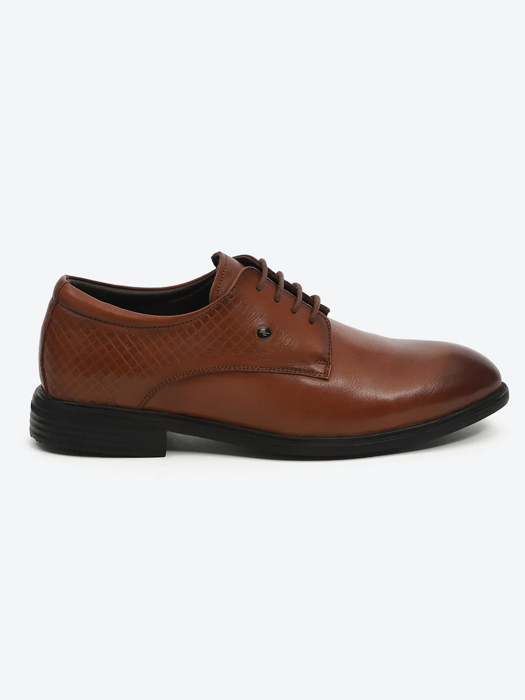 Monte Carlo Tan Polished Finish Formal & Business Lace Up Style Derby Dress Shoes for Men - Image 5