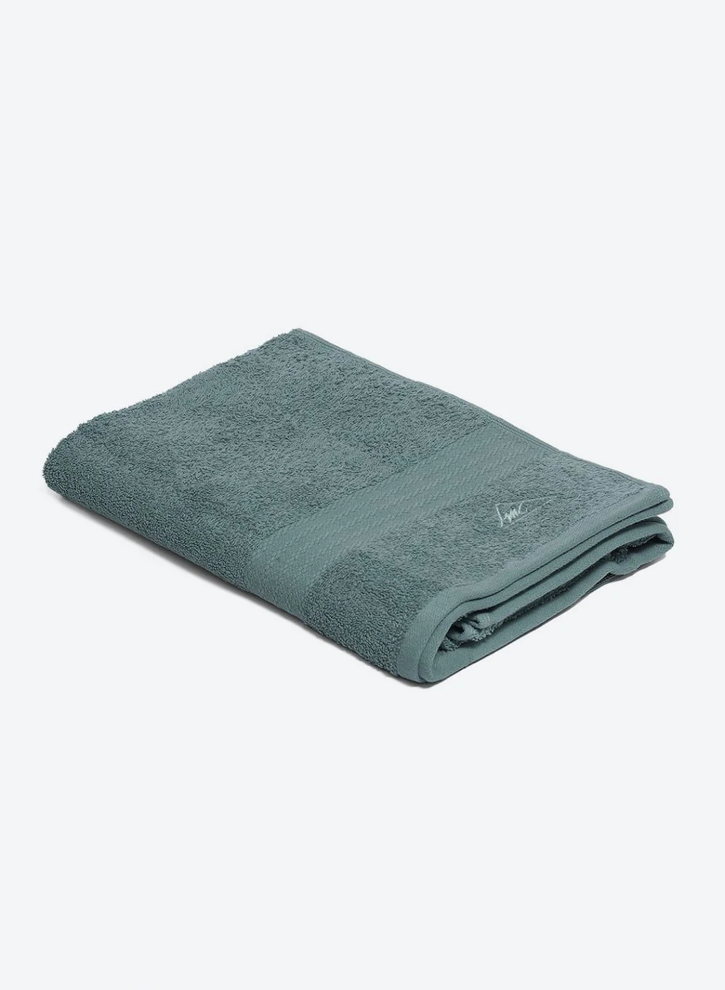 Teal Blue Cotton 400 GSM Bath Towel - Image 2
