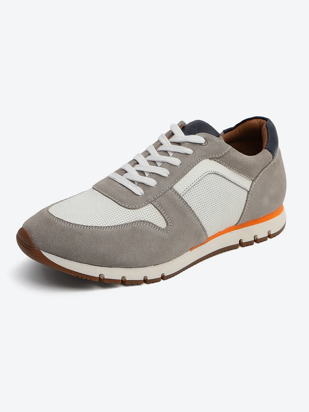 Monte Carlo White Leather Classic Retro Vintage Casual Lifestyle Trainer Lace-Up Sneakers for Men - Image 3