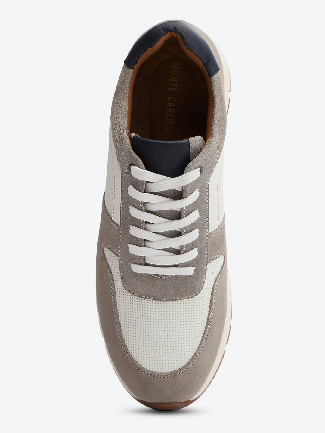Monte Carlo White Leather Classic Retro Vintage Casual Lifestyle Trainer Lace-Up Sneakers for Men - Image 6